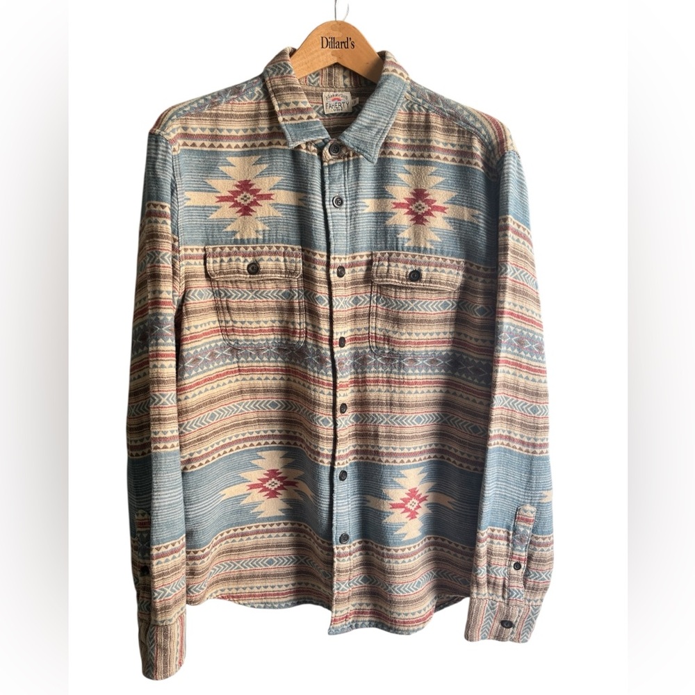 Faherty Multicolor Patterned Button Down Shirt
